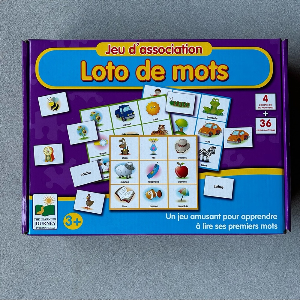 FRENCH ~ Loto de mots ~ 4 playing cards ~ Bingo